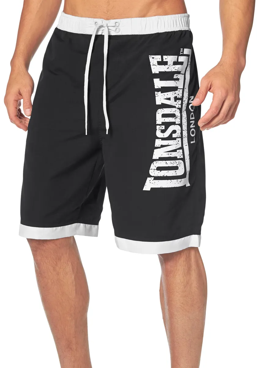 

Lonsdale Boardshorts "Пляжные шорты CLENNELL", черно-белый