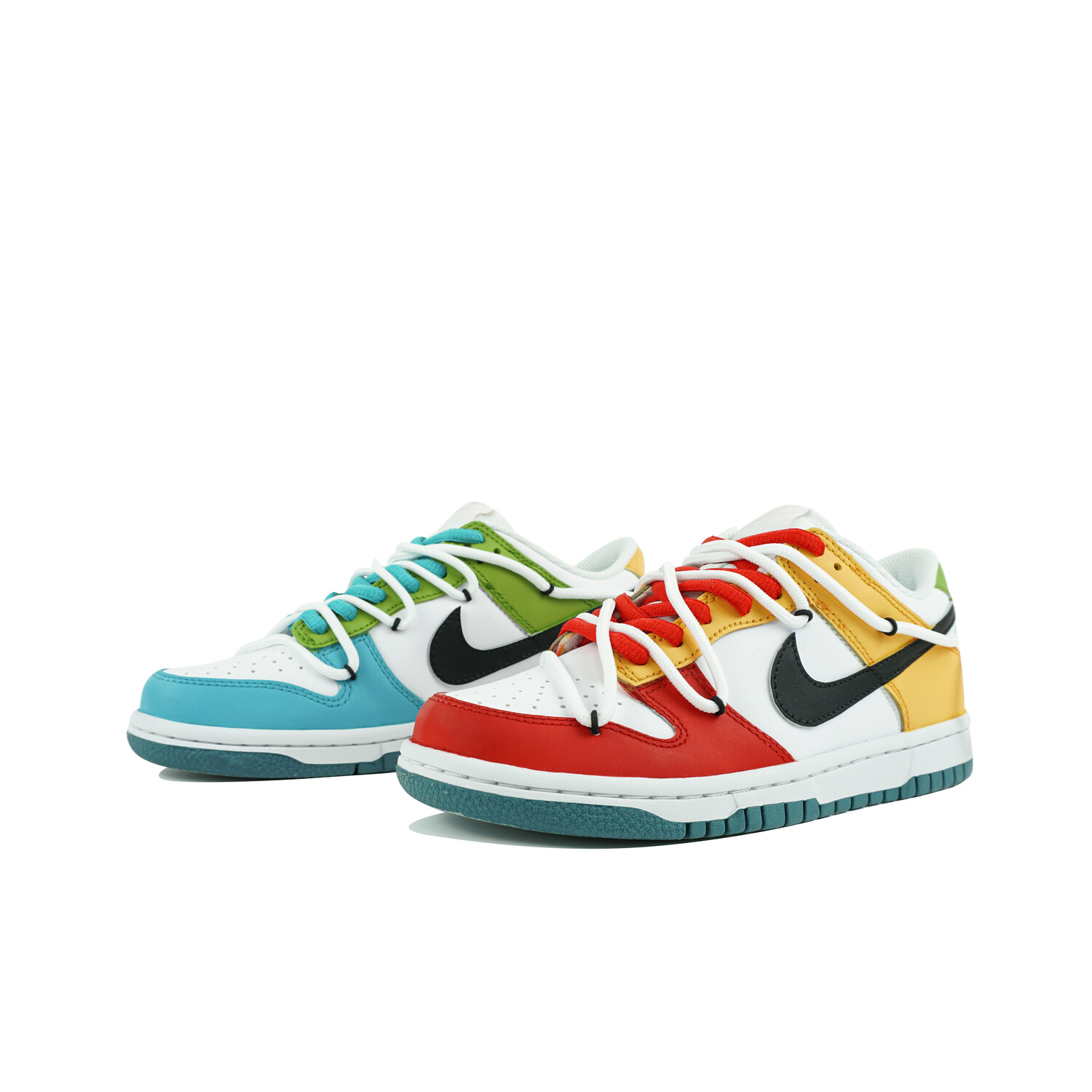 

Кроссовки Nike Dunk Skateboard Shoes Women's Low-Top Red/yellow/green/cyan