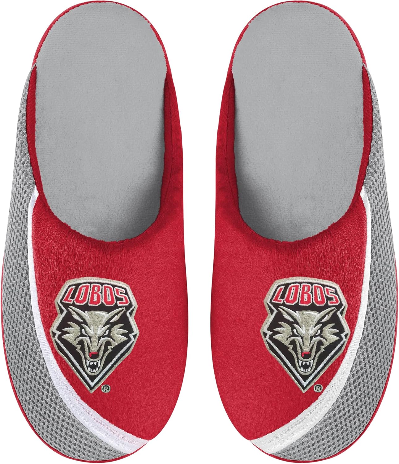 

Мужские тапочки FOCO NCAA 2022 с большим логотипом и цветной окантовкой, New Mexico Lobos