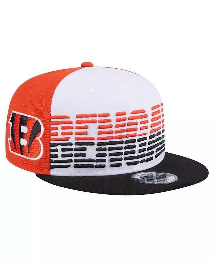 

Мужская белая/черная кепка Cincinnati Bengals Throwback Space 9fifty Snapback New Era, белый