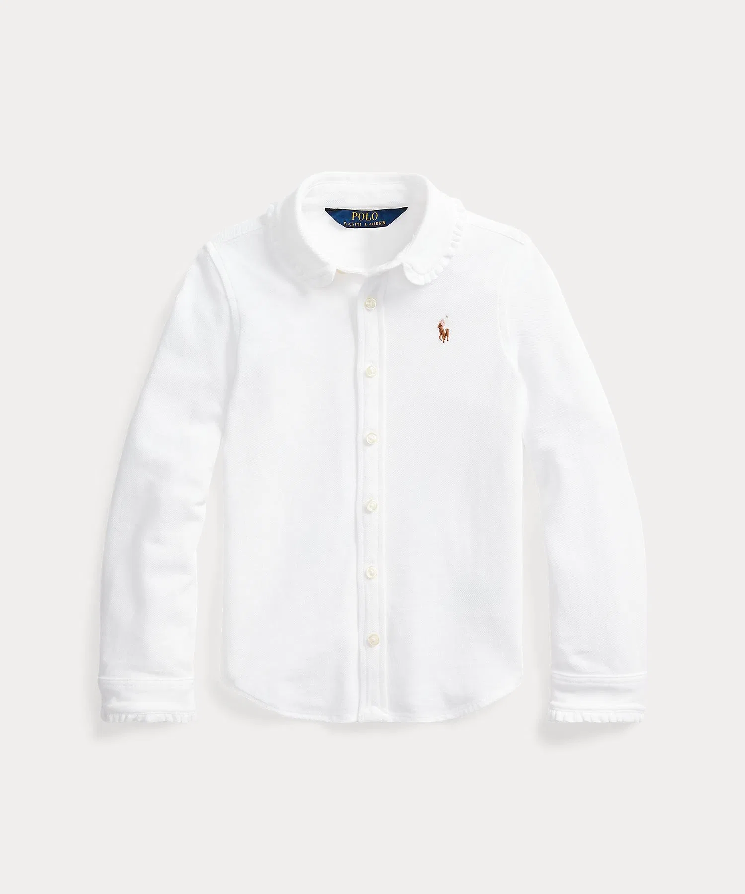Детская рубашка Polo Ralph Lauren Childrenswear из оксфорда — фото 2