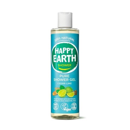 

Happy Earth 100% натуральный гель для душа Кедр-Лайм 300мл Синий Кедр Happy Earth Care