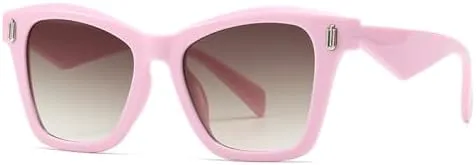 

Солнцезащитные очки Square Leopard для женщин в стиле ретро с заклепками, зеркальной линзой, градиентным переходом цвета и защитой от УФ-излучения UV400 MTZJH, C7pink