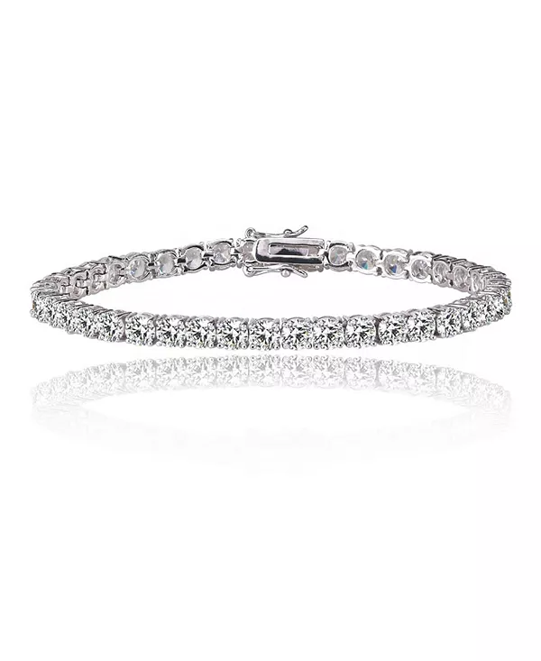 

Женский теннисный браслет с фианитами 1/8 карата Hollywood Sensation, silver