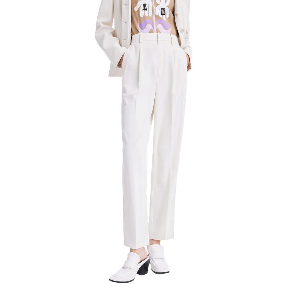 

Брюки Lily Temperament Model Solid Color dress, белый