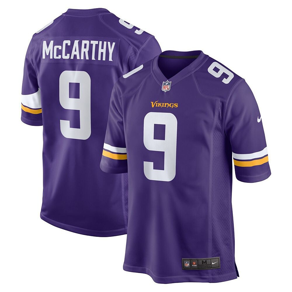 Мужские кроссовки Nike J. McCarthy Purple Minnesota Vikings Джерси игрока первого раунда драфта НФЛ 2024 года, цвет Mvk Purple — фото 2