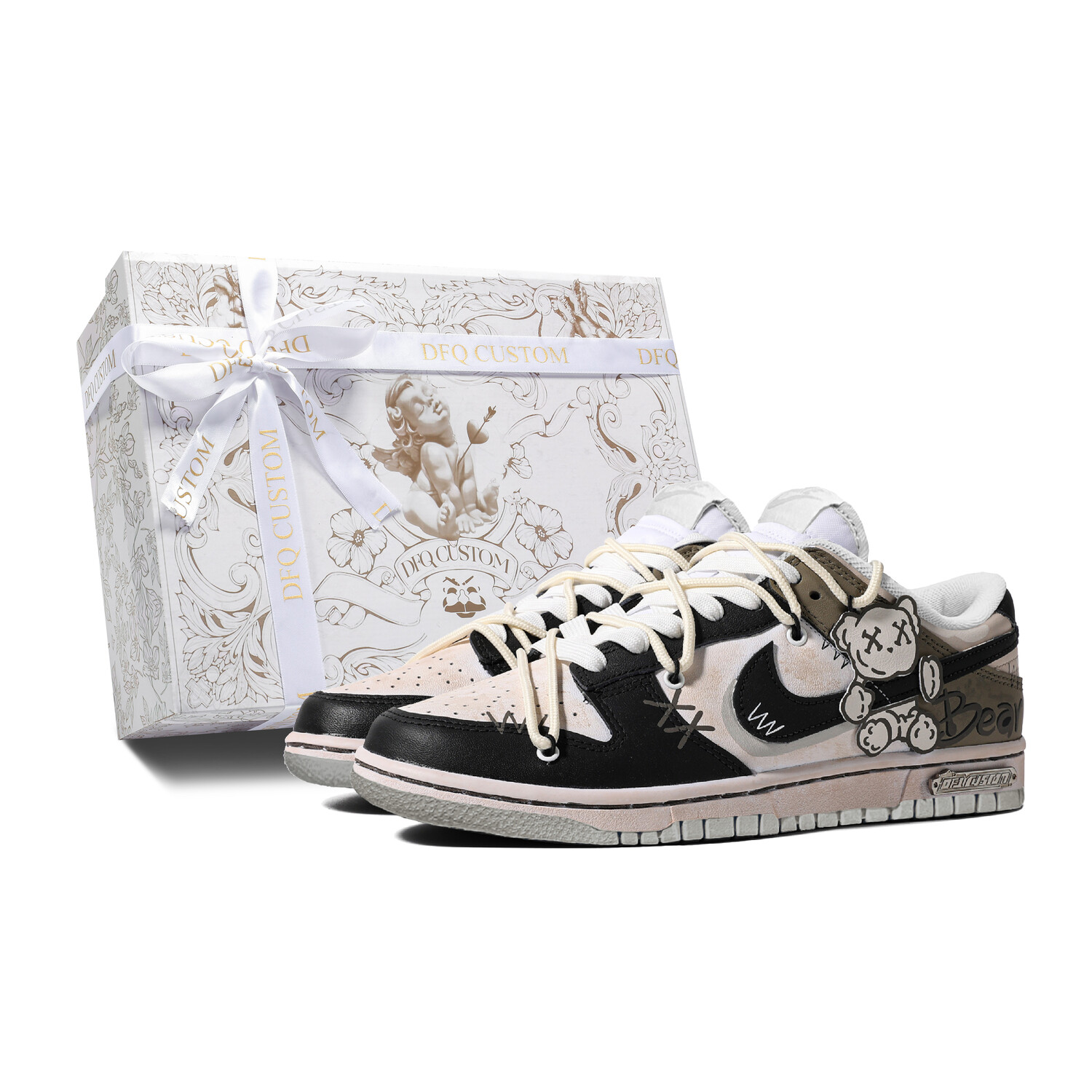 

Кроссовки Nike Dunk Skateboarding Shoes Unisex Low-top Black/Brown, черный/коричневый