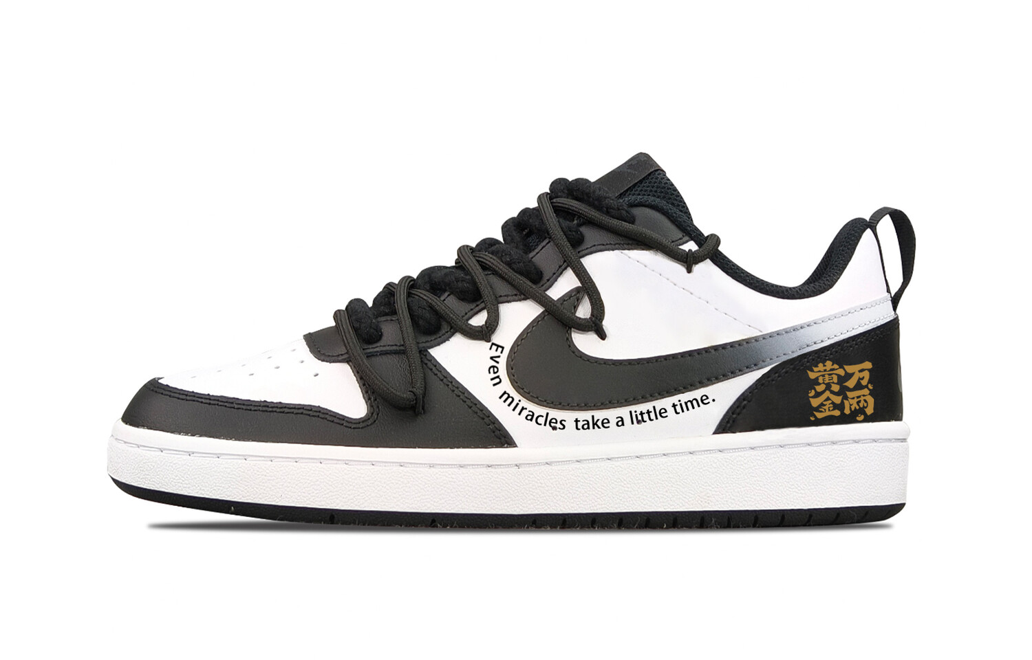 

Кроссовки Nike Court Borough Skateboard Shoes Women's Low-Top Black White, Черный, Кроссовки Nike Court Borough Skateboard Shoes Women's Low-Top Black White