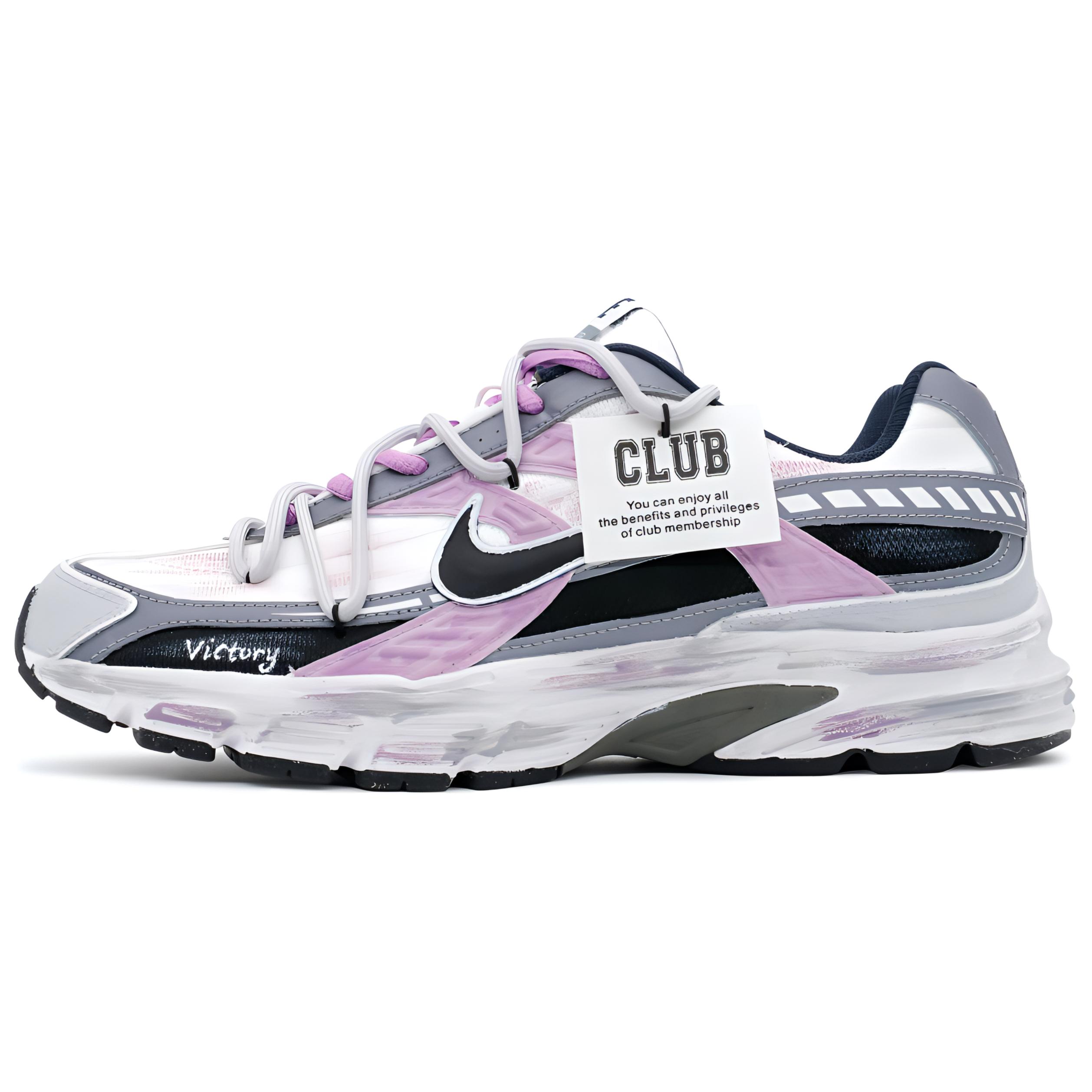 

Nike Износостойкие поддерживающие низкие повседневные кроссовки для бега мужские white purple