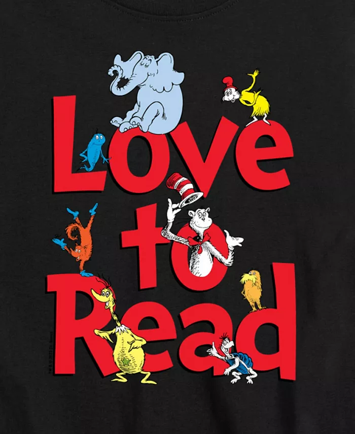 Футболка с принтом "Big Boys Love to Read" Dr. Seuss, черный — фото 3