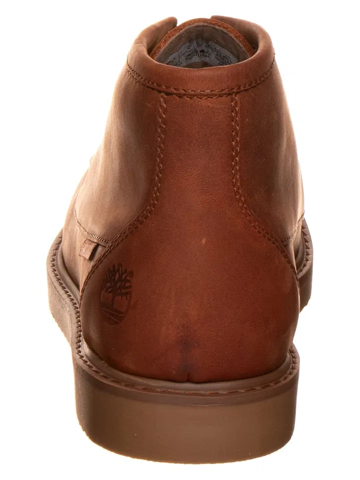 Ботинки из кожи светлокоричневые Timberland — фото 3