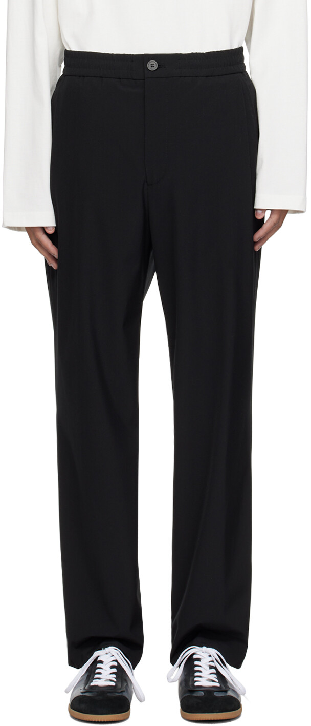 

Черные брюки со скрытым шнурком Solid Homme