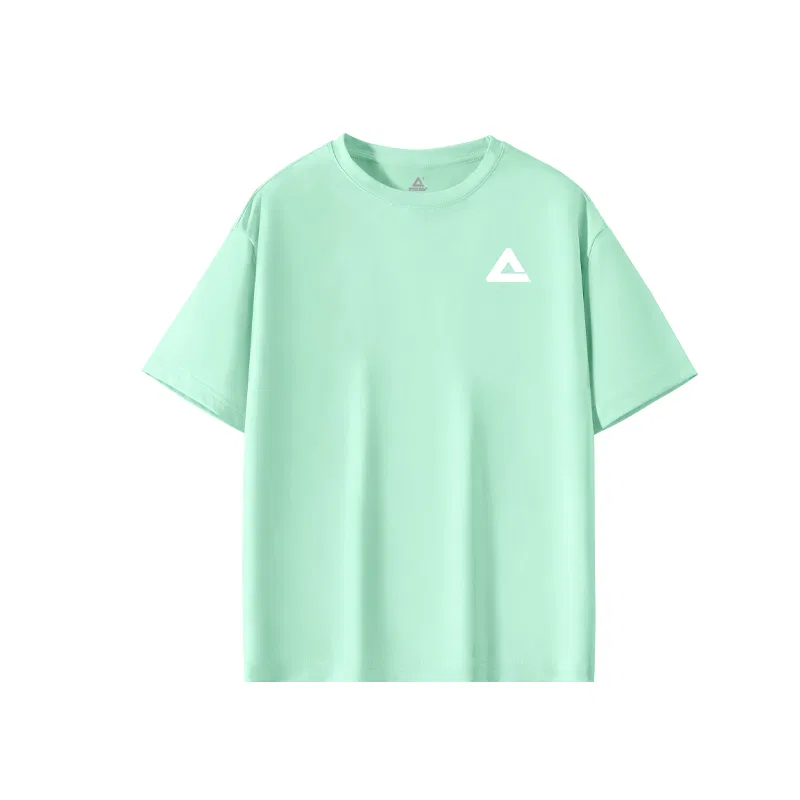 Детская футболка быстросохнущая PEAK Aqua Green/PK Minimalist Style Standard White Silicone K