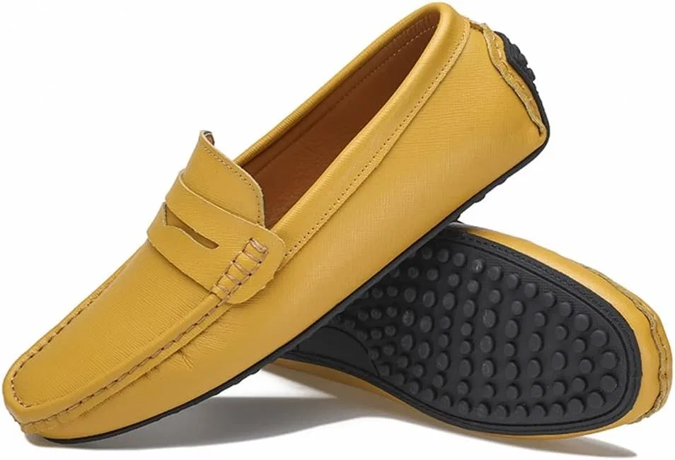 Мужские лоферы, натуральная кожа, Penny Loafer, золотой PUGHGAETZF — фото 2