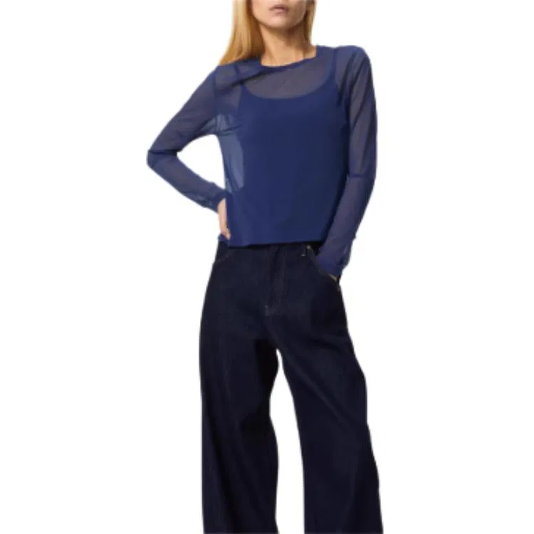 Футболка женская SS26 Sea Blue с круглым вырезом UNIQLO — фото 4