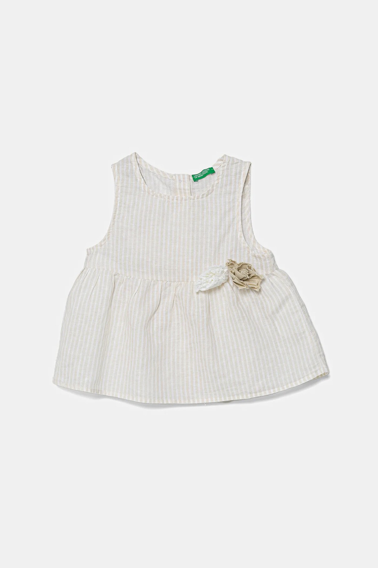 

Детский льняной топ United Colors Of Benetton, бежевый