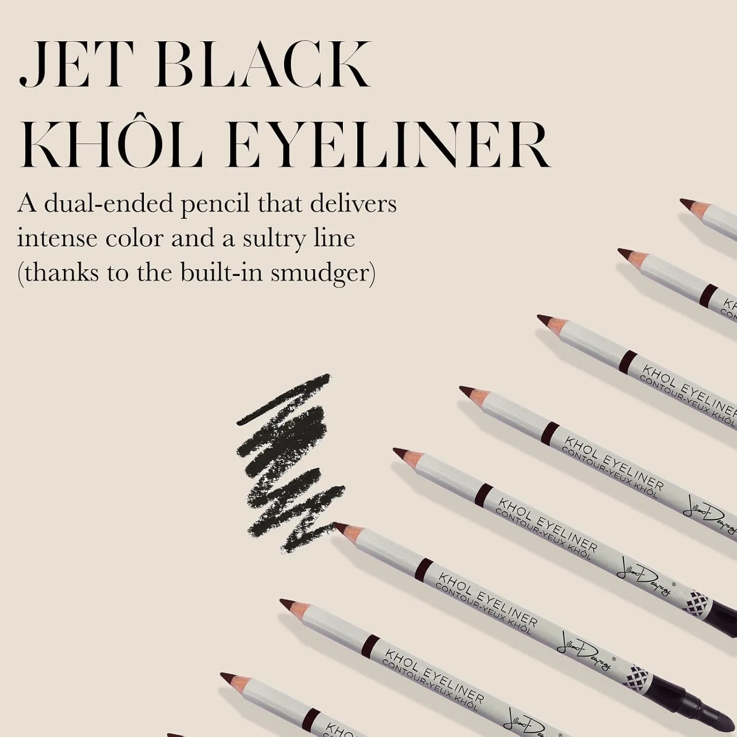 Подводка для глаз Jillian Dempsey Khôl в оттенке Jet Black + румяна в оттенке Sunny, Black — фото 2