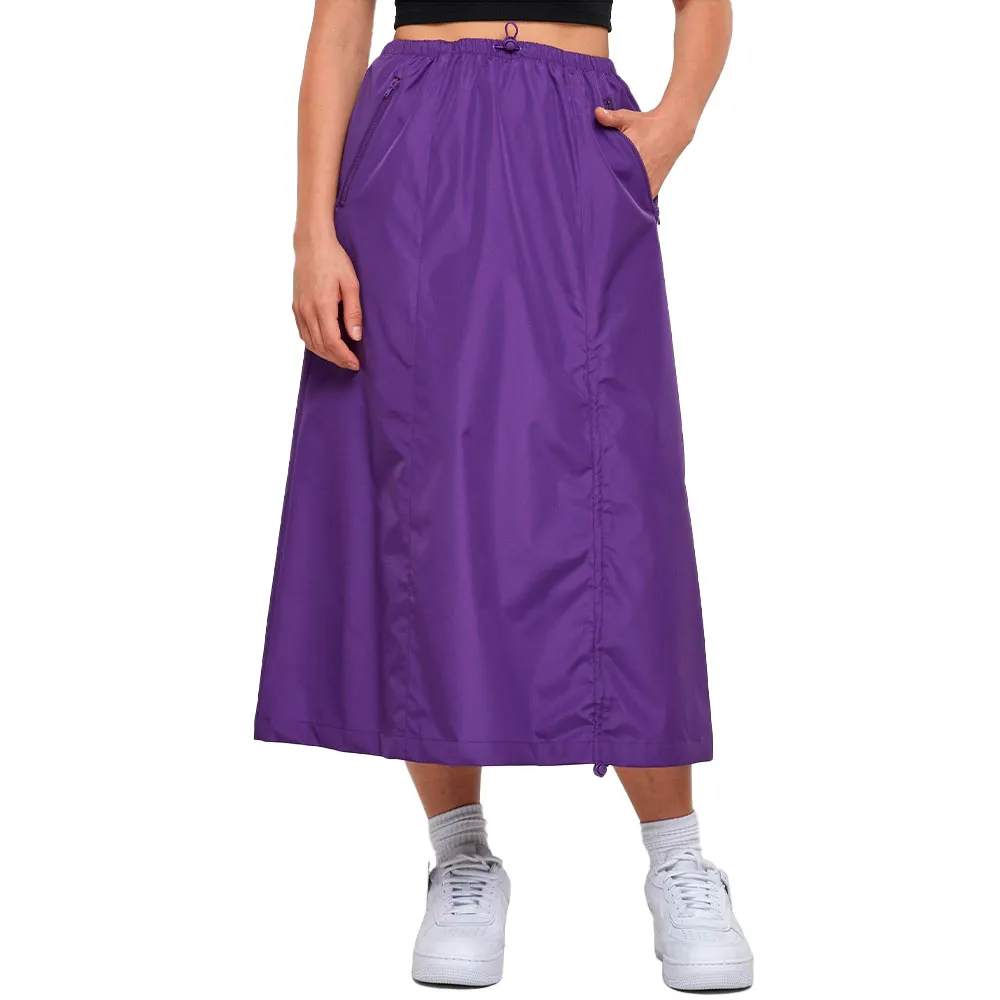 

Юбка Urban Classics Ripstop Parachute High Waist Midi Skirt, фиолетовый