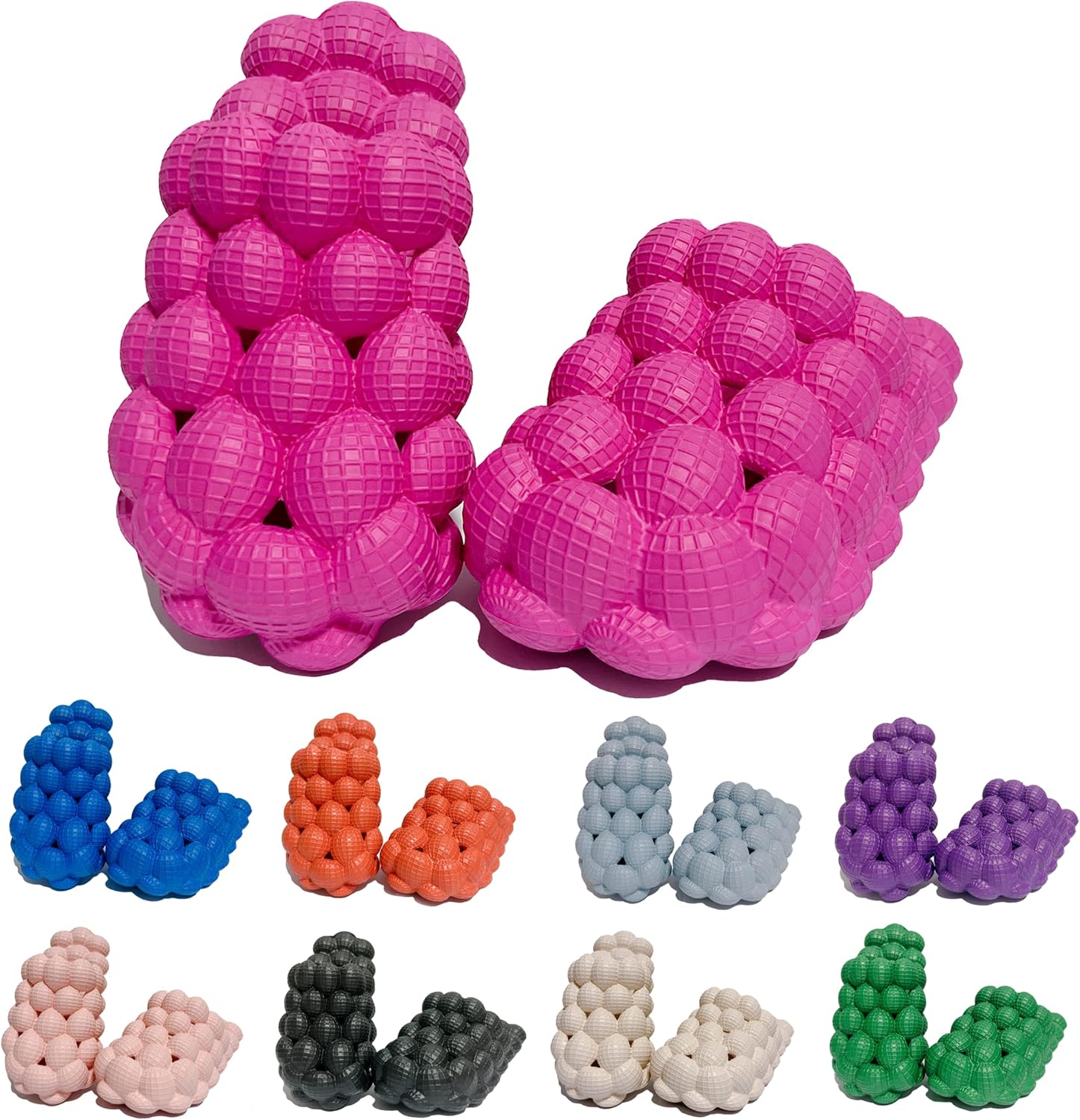 

Забавные шлепанцы с пузырьками из личи, мужские и женские Aulunrux, розовый