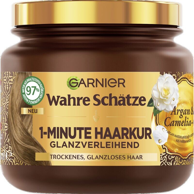 

1-минутный уход за волосами с маслом арганы и камелии Garnier, 340 ml