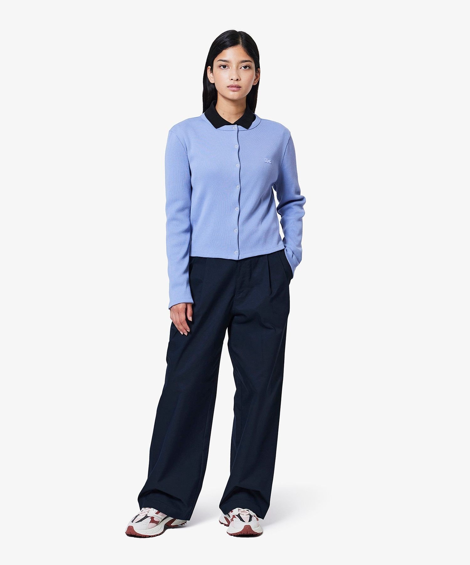 Брюки LACOSTE с двойными складками, Navy
