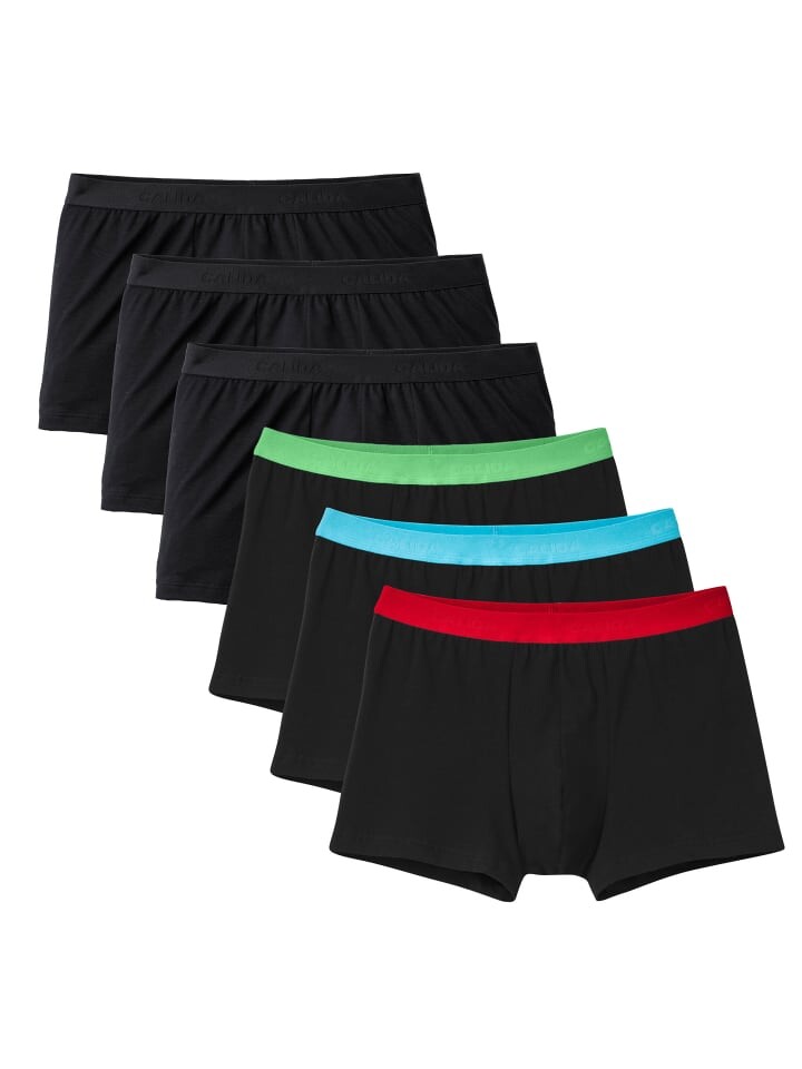 

Боксеры Calida short 6er Pack, цвет schwarz/schwarz/grün/blau/rot