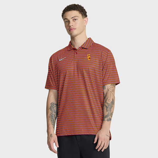 Мужская кардинальная футболка-поло USC Trojans 2025 Coaches Premium Tour Stripe Dri-FIT Nike — фото 2