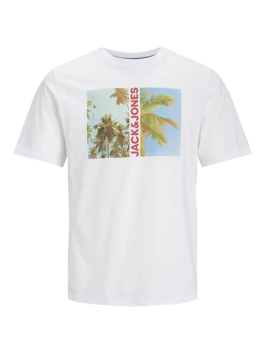 

Рубашка с круглым вырезом для подростков Jack & Jones "JJNAVIN TEE SS CREW NECK" Jack & Jones Junior, белый