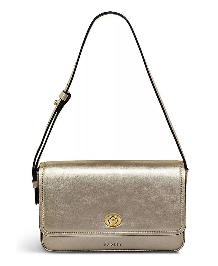

Сумка через плечо Magpie Lane с маленьким клапаном и металлическим эффектом Radley London, золотой