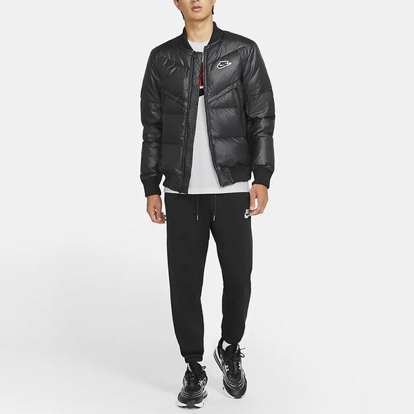 Пуховик Nike Sportswear Down-Fill Windrunner Stand Collar Short Sports Down Jacket Black, черный — фото 3