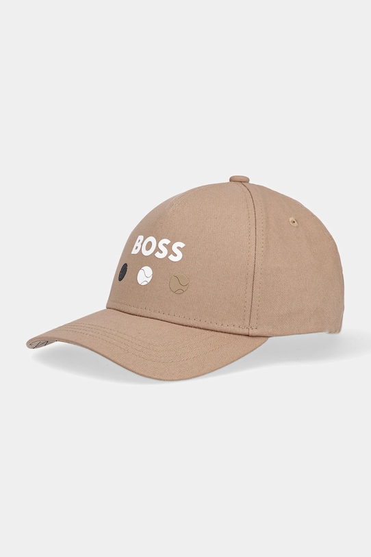 

Хлопковая кепка с козырьком Boss Green, бежевый
