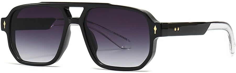 

Женские солнцезащитные очки с градиентным переходом цвета, модные очки с заклепками, мужские солнцезащитные очки для вождения с защитой от УФ-излучения UV400 KTUCN, Black Gradientgrey