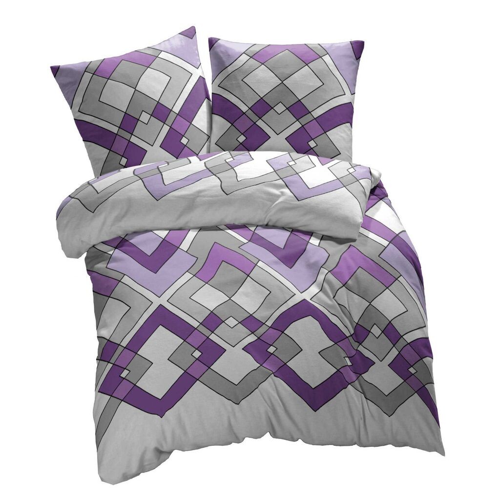 

ETÉREA постельное белье из микрофибры 135х200см + 80х80см всесезонное постельное белье пододеяльник Mino - комплект постельного белья с подушкой 135х200см пододеяльник + 80х80см наволочка микрофибра - - фиолетовый Etérea Himmlische Qualität