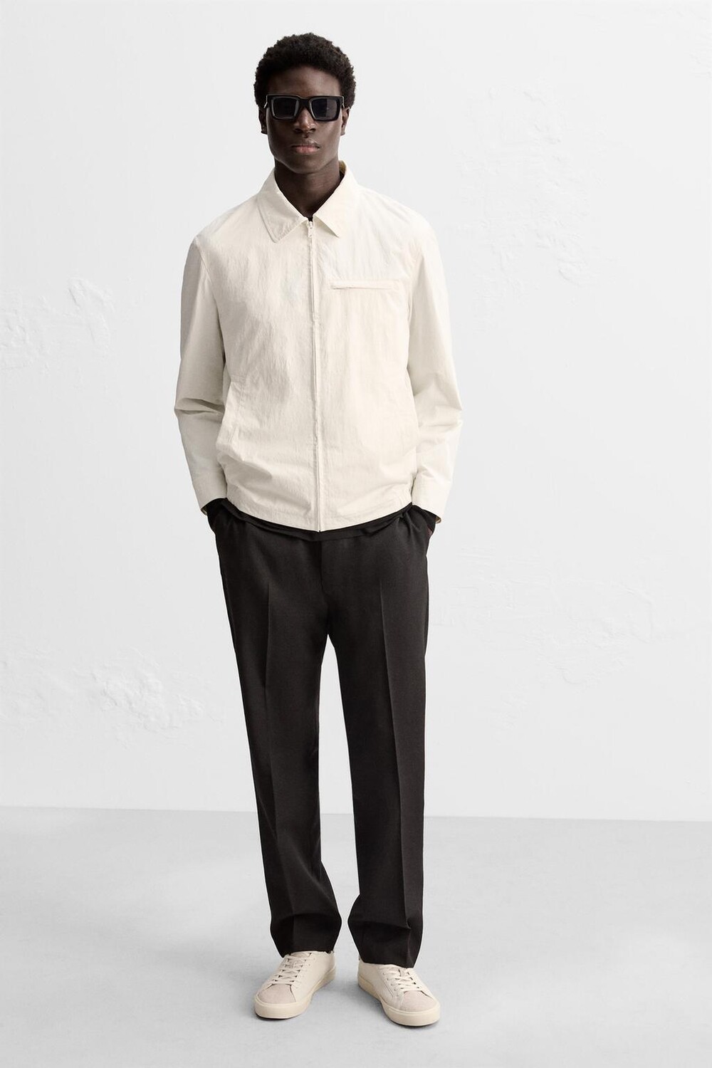 

Кожаные кроссовки ZARA, белый