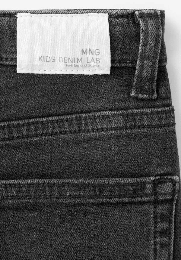 Детские джинсы облегающего кроя Mango Kids, Black Denim — фото 4