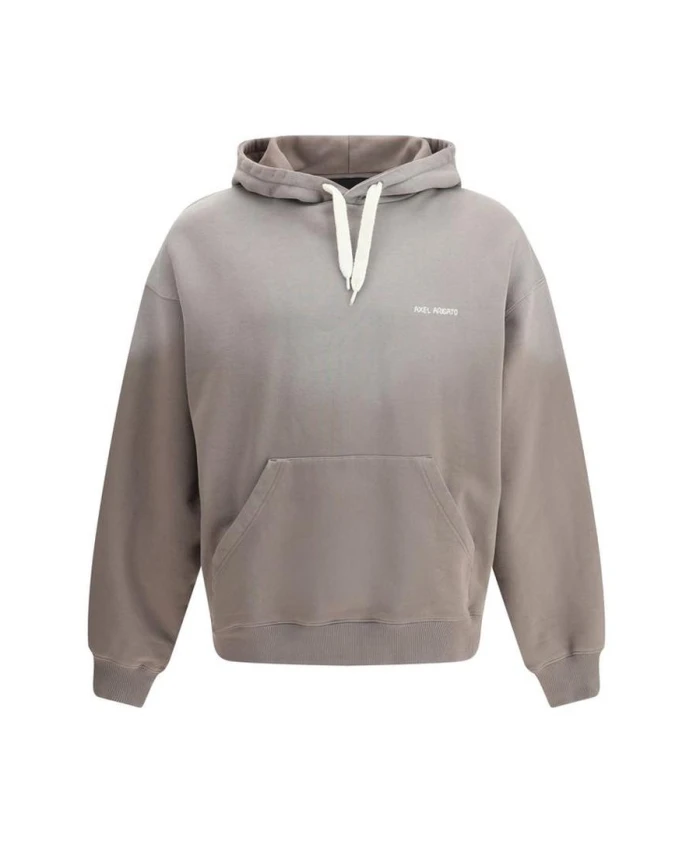 

Хлопковая толстовка с регулируемым капюшоном и карманом-кенгуру. Axel Arigato, коричневый