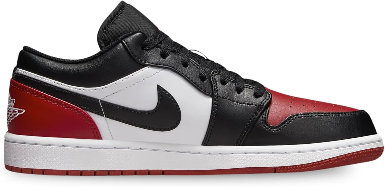 Мужские баскетбольные кроссовки Nike Air Jordan 1 Low, белый/черный/красный — фото 2