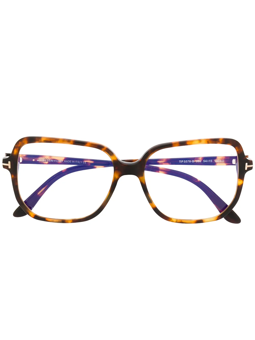 

Очки в массивной оправе TOM FORD Eyewear, коричневый