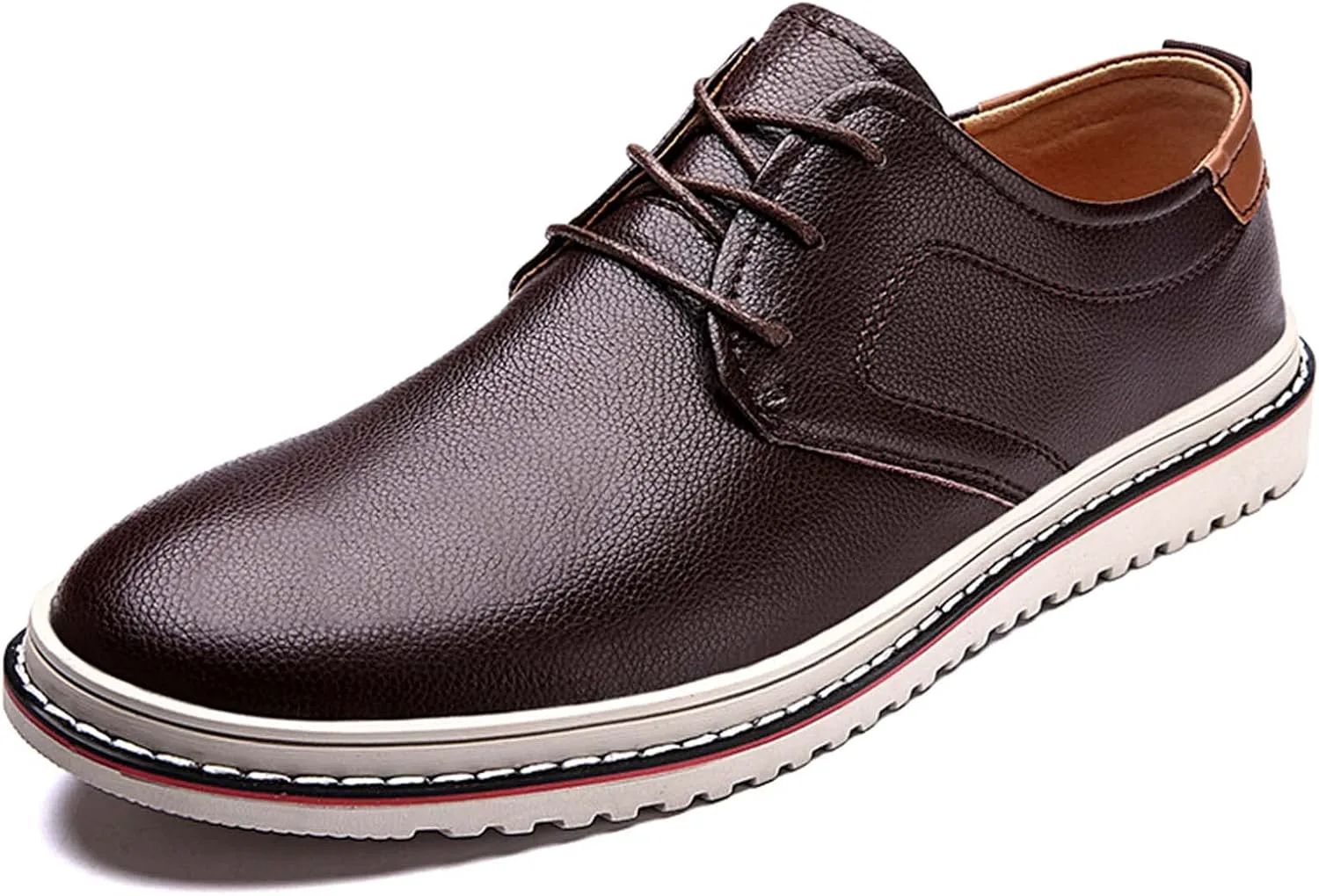 

Мужские повседневные туфли на шнуровке из кожи, офисные оксфорды, удобные лоферы CERYTHRINA, коричневый