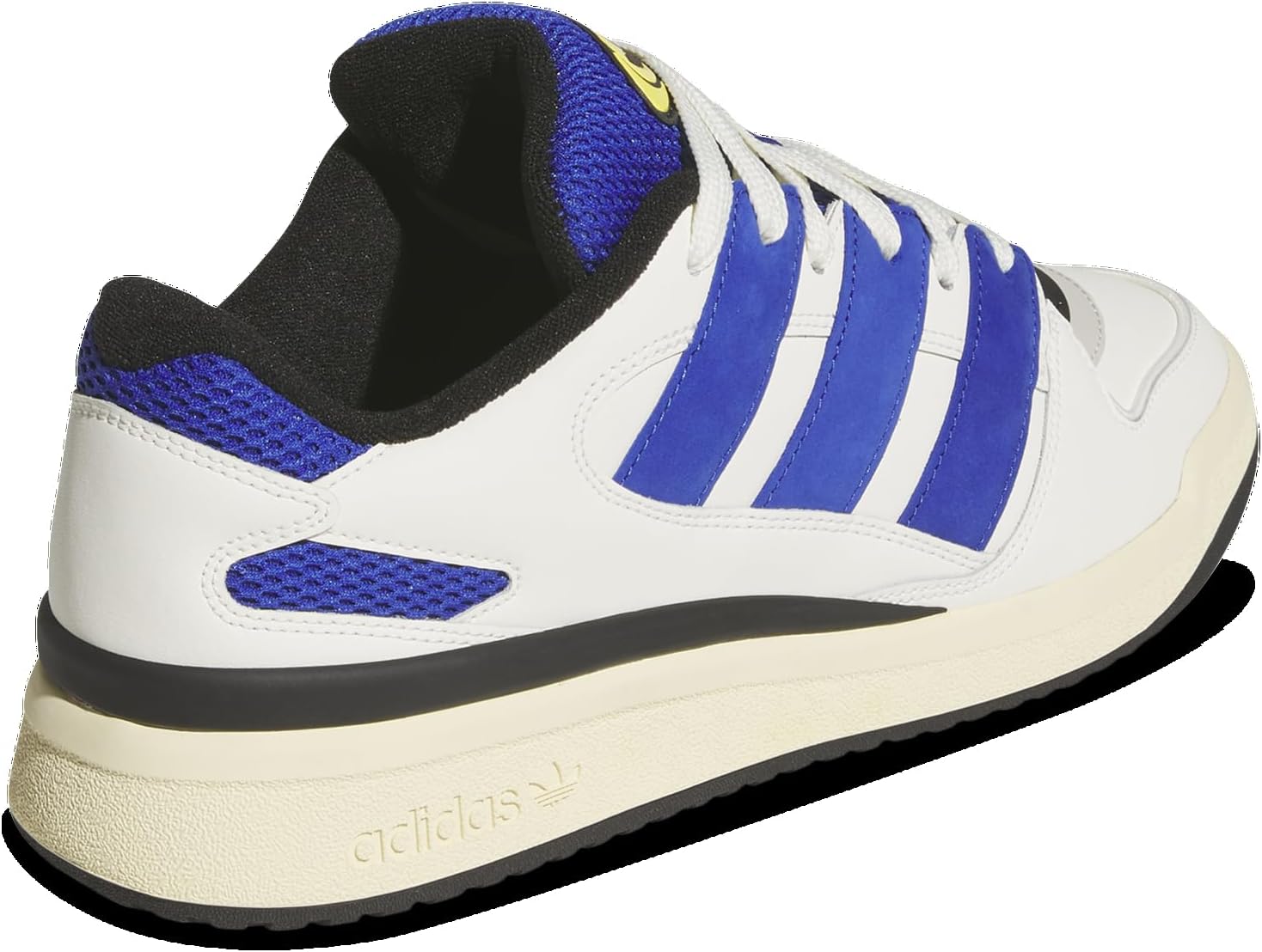 Мужские кроссовки adidas Forum2000 на шнуровке - повседневные, Off White, синий/желтый/белый — фото 3