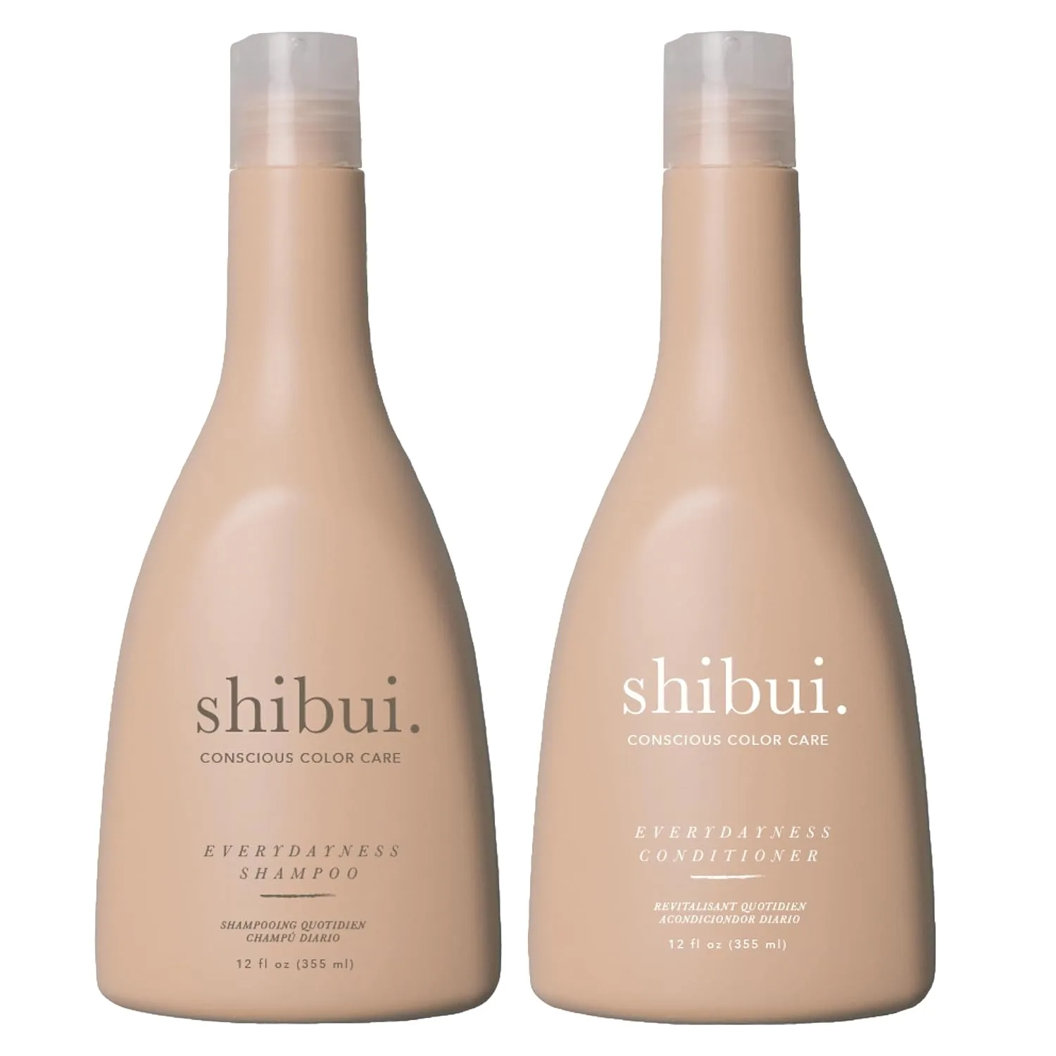 Шампунь и кондиционер Shibui Everydayness, мягкое ежедневное очищение, мягкость и блеск для тонких и средних волос, 355 мл каждый.