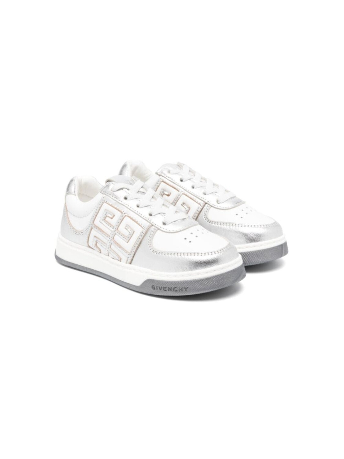 

Givenchy Kids кроссовки кожаные 4G, серый