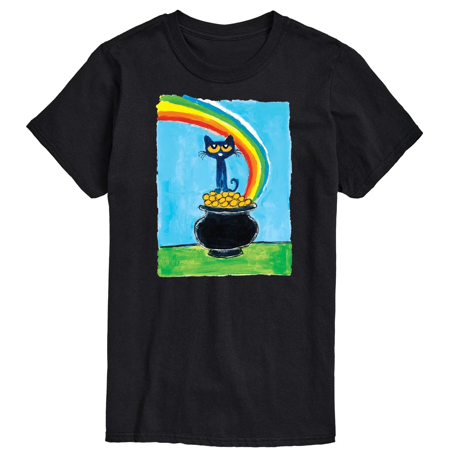 

Футболка Big & Tall Pete The Cat Pot Of Gold License, черный