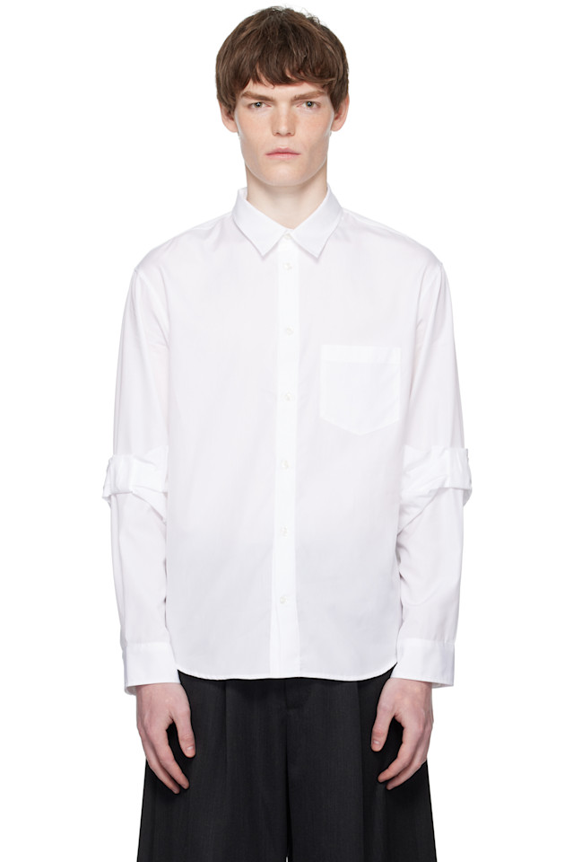 

Рубашка с манжетами-бантами Classic Simone Rocha, белый