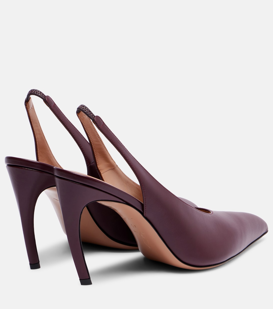Кожаные туфли-лодочки Viper 90 с открытой пяткой The Attico, Mauve — фото 2