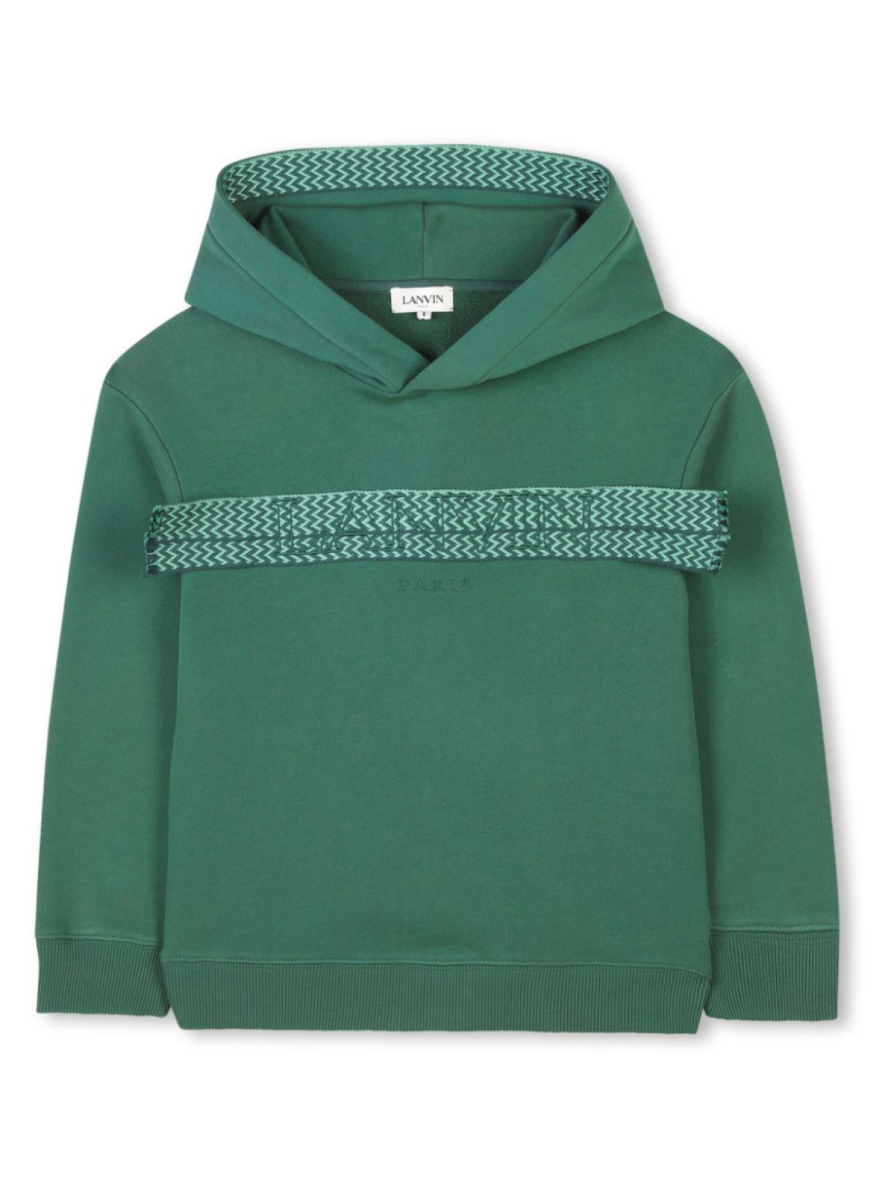 

Lanvin Enfant худи с плетеной отделкой, зеленый