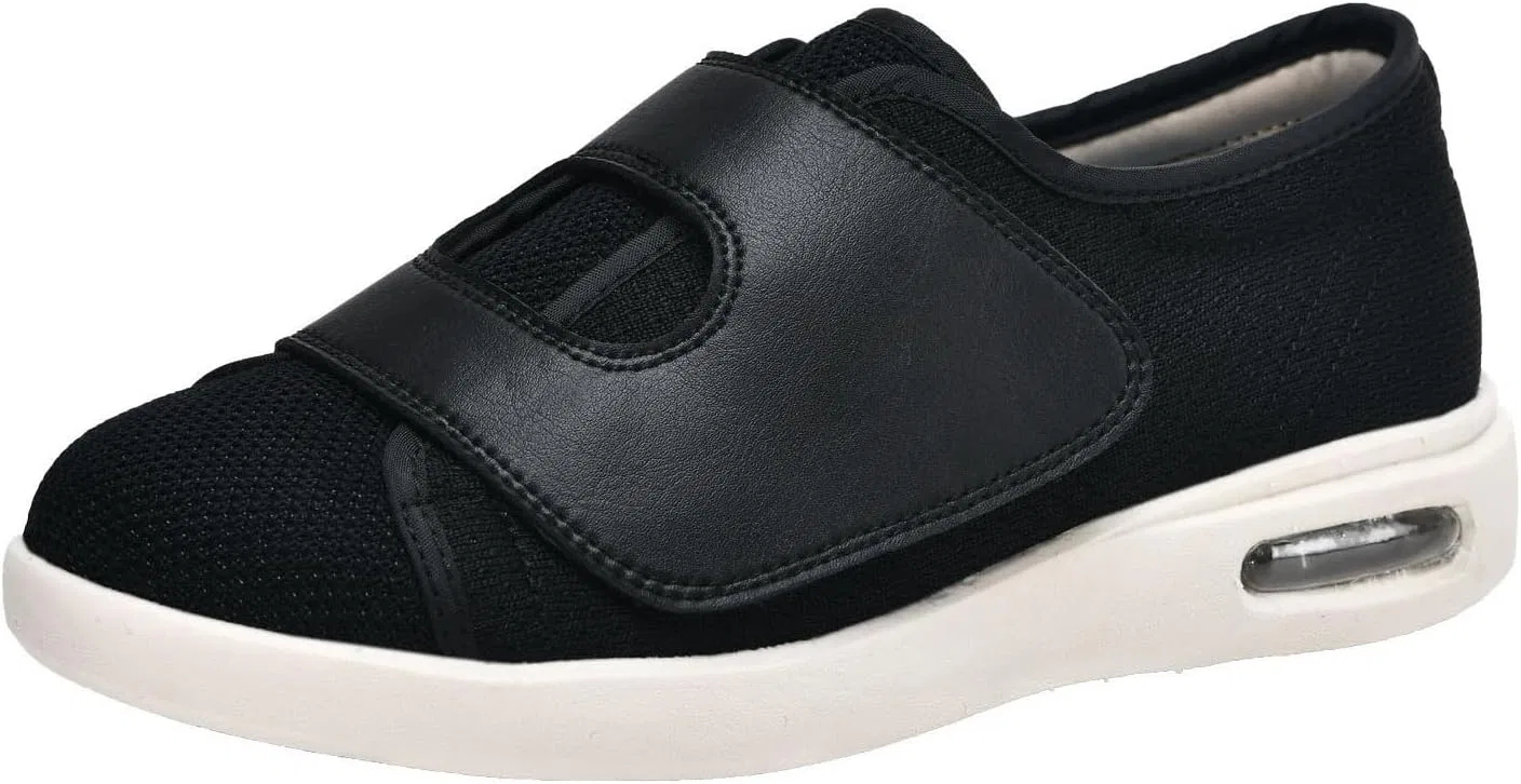 Лоферы мужские на воздушной подушке Diabetic Shoes, Black WENMEE