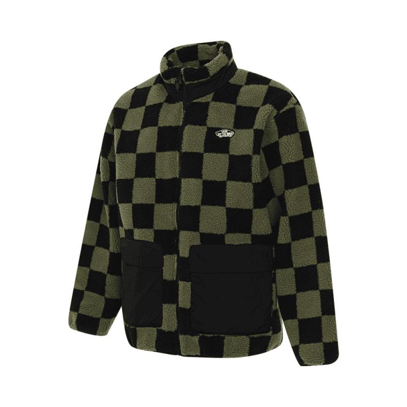 

Vans Куртка в клетку с бархатистой текстурой, Black Green
