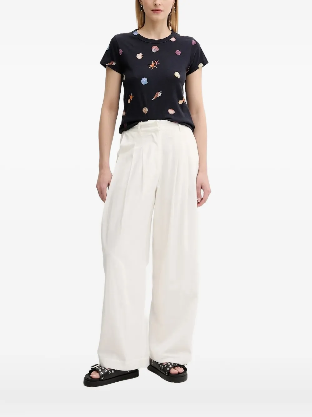 

Футболка с принтом ракушек rag & bone, черный