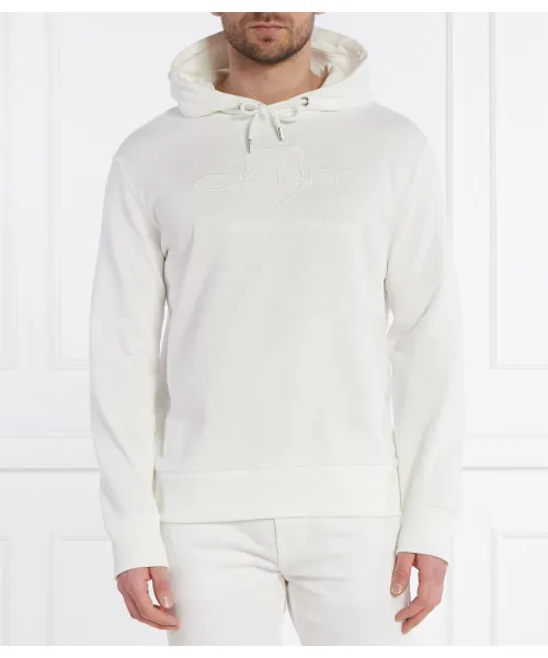 

Толстовка с тональным щитом Regular fit Gant, белый